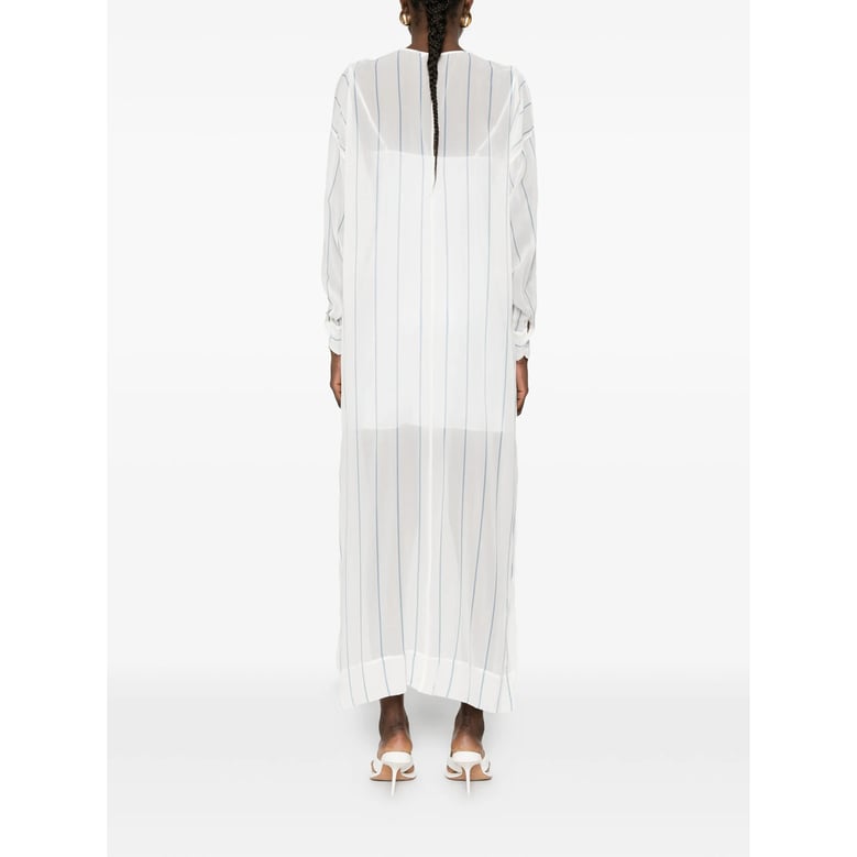 white vertical stripe dress by Selfnex