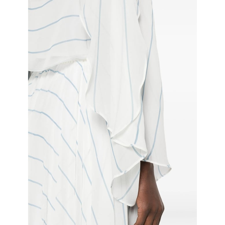 silk striped cropped top by Selfnex