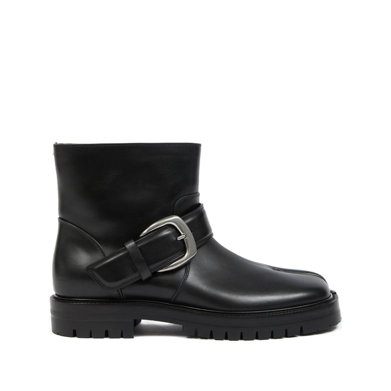 calf leather ankle boots by Selfnex