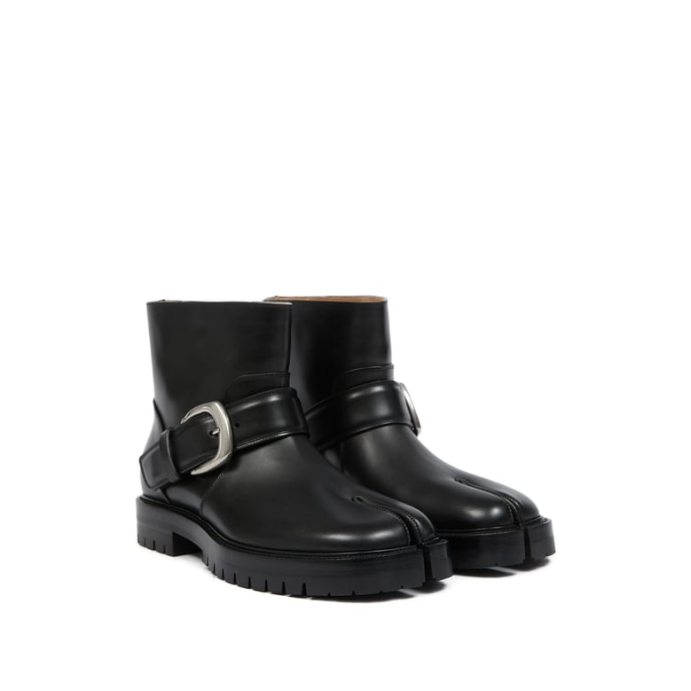 calf leather ankle boots by Selfnex