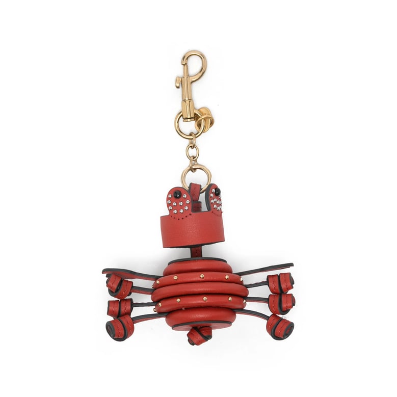 keyring with red stud embellishments by Selfnex