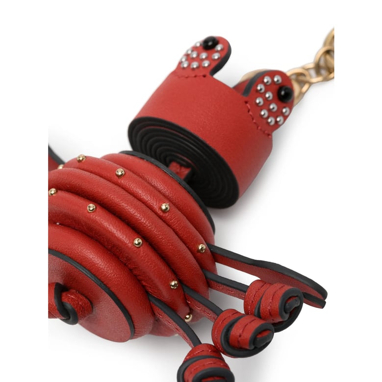 keyring with red stud embellishments by Selfnex