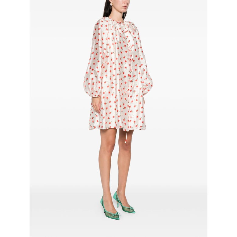off-white floral print dress by Selfnex