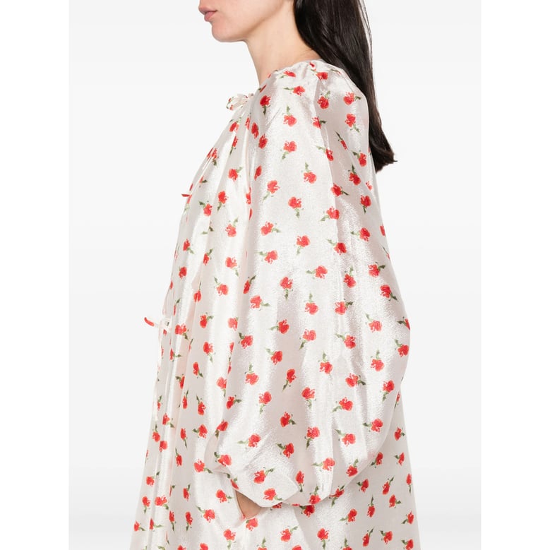 off-white floral print dress by Selfnex