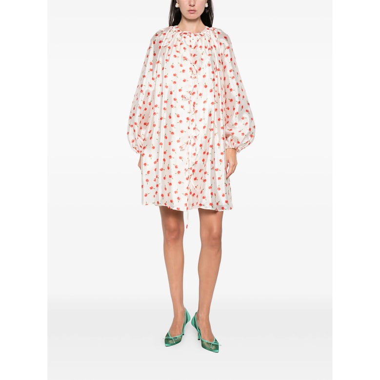 off-white floral print dress by Selfnex