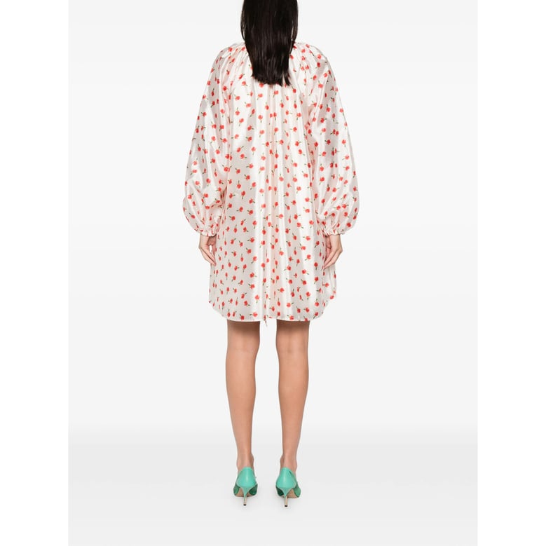 off-white floral print dress by Selfnex