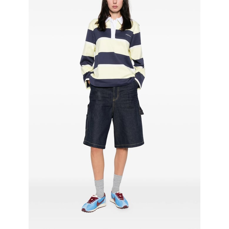 navy blue and yellow striped sweater by Selfnex