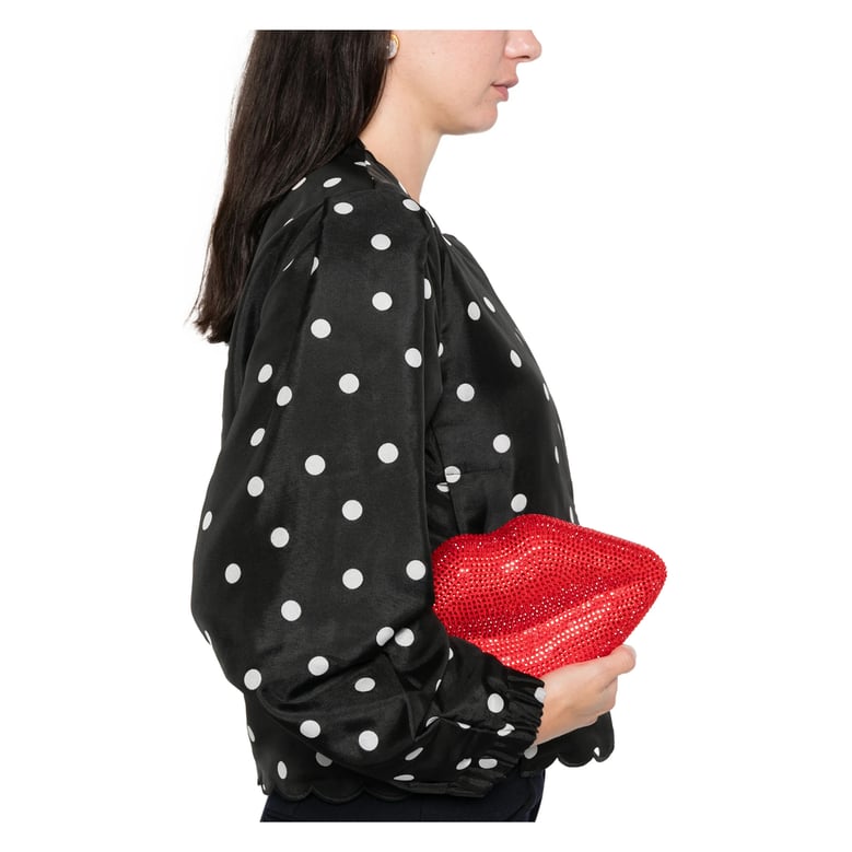 black polka dot scalloped hem outerwear by Selfnex