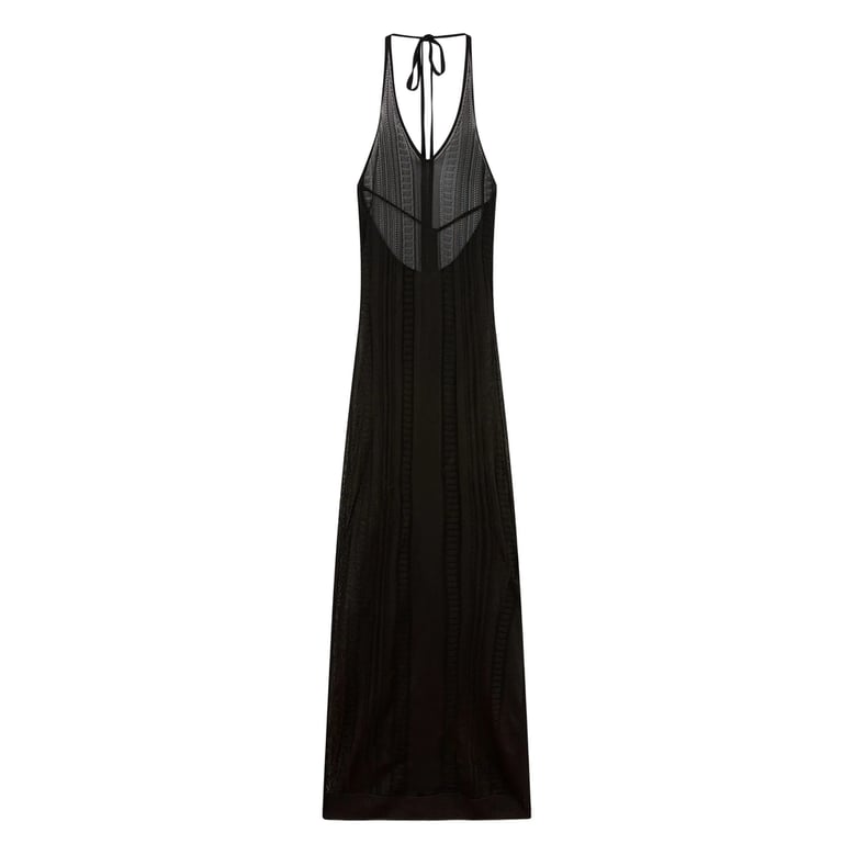halterneck floor-length dress by Selfnex