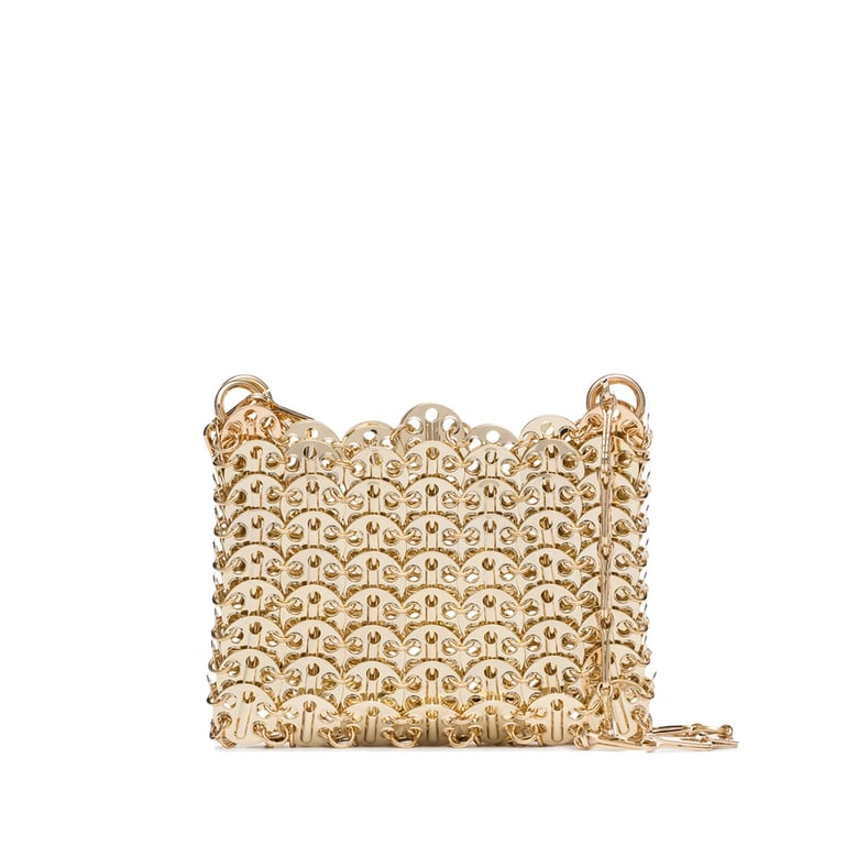bag with gold-tone metal disc detailing by Selfnex