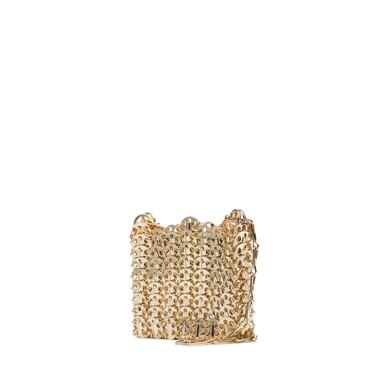 bag with gold-tone metal disc detailing by Selfnex