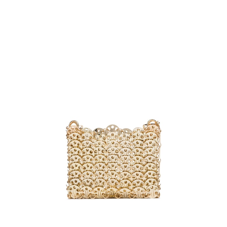 bag with gold-tone metal disc detailing by Selfnex