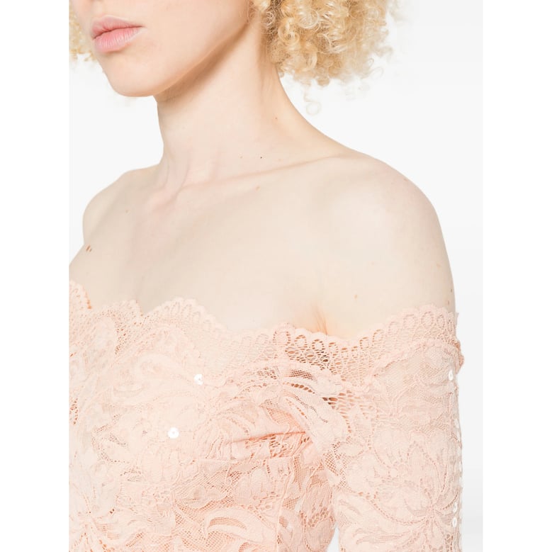 top in orange lace by Selfnex