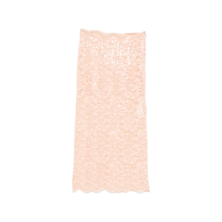 straight skirt orange lace by Selfnex