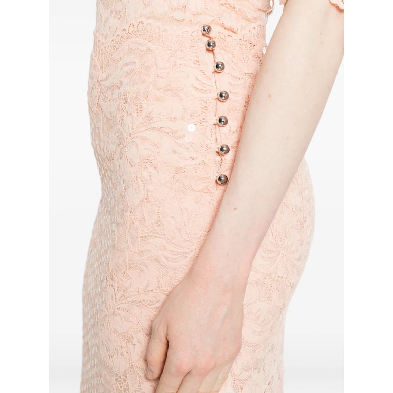 straight skirt orange lace by Selfnex