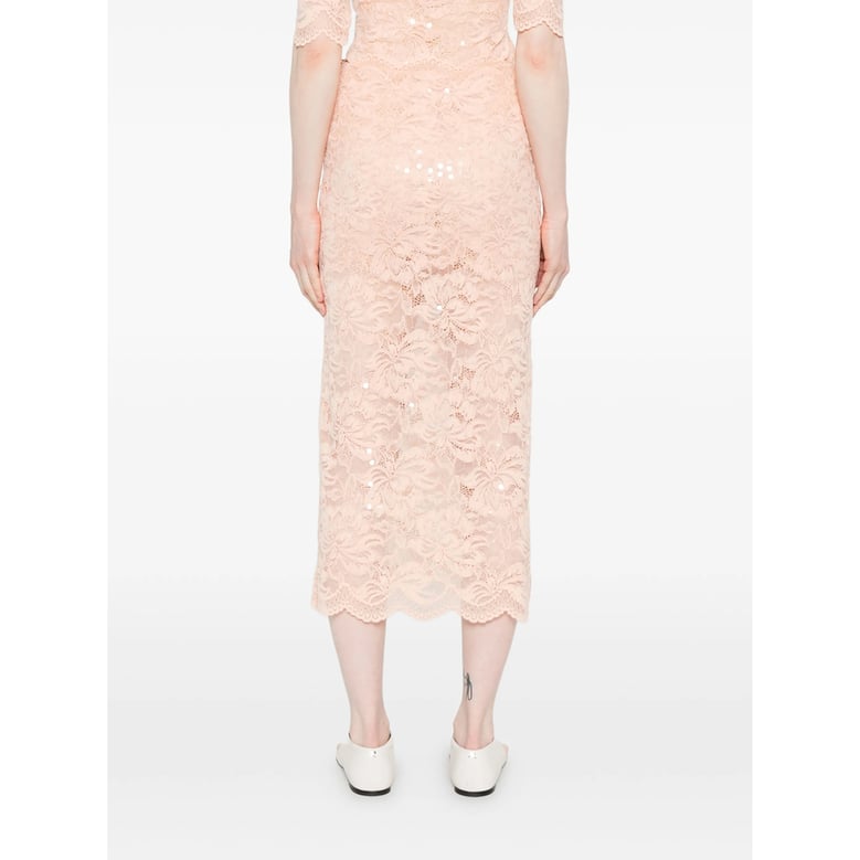 straight skirt orange lace by Selfnex