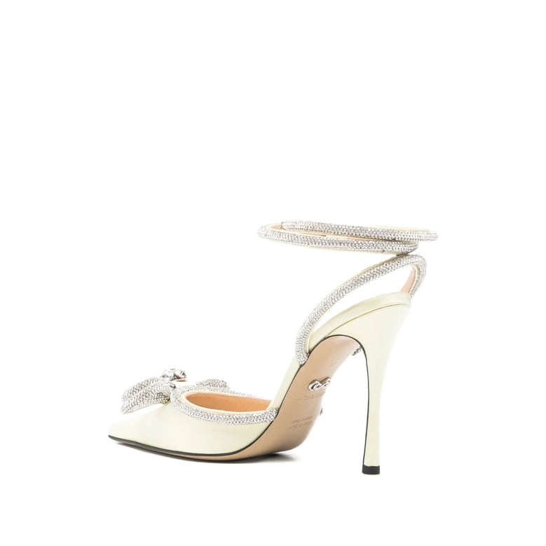 pastel yellow bow detail stiletto shoes by Selfnex