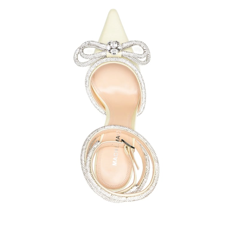 pastel yellow bow detail stiletto shoes by Selfnex