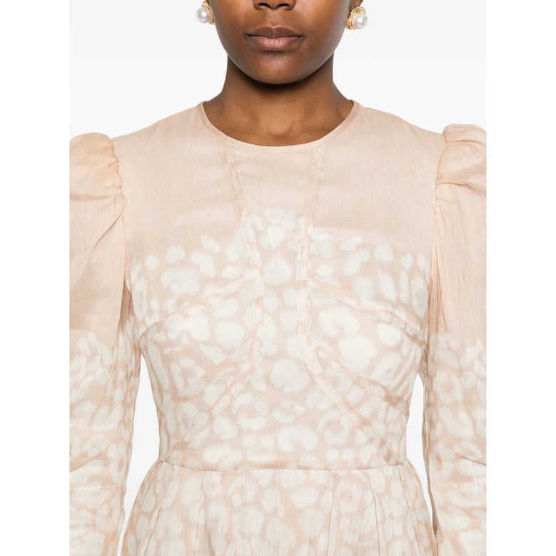 malina dress in beige by Selfnex