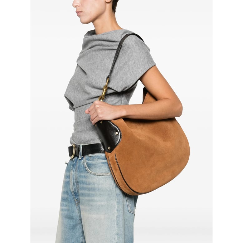 shoulder bag brown suede by Selfnex
