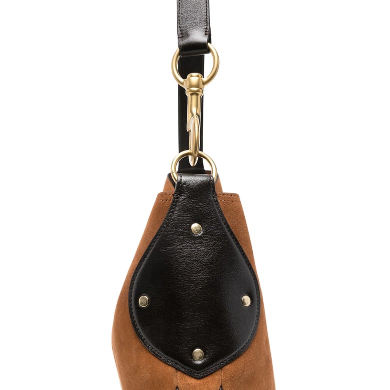 shoulder bag brown suede by Selfnex