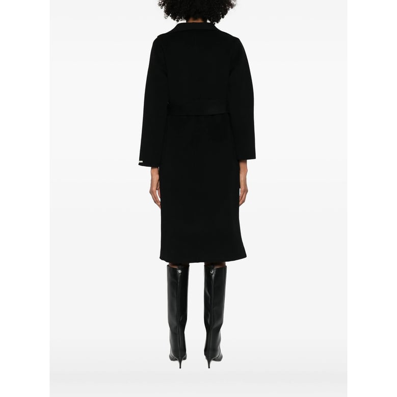 belted shawl-lapel coat by Selfnex