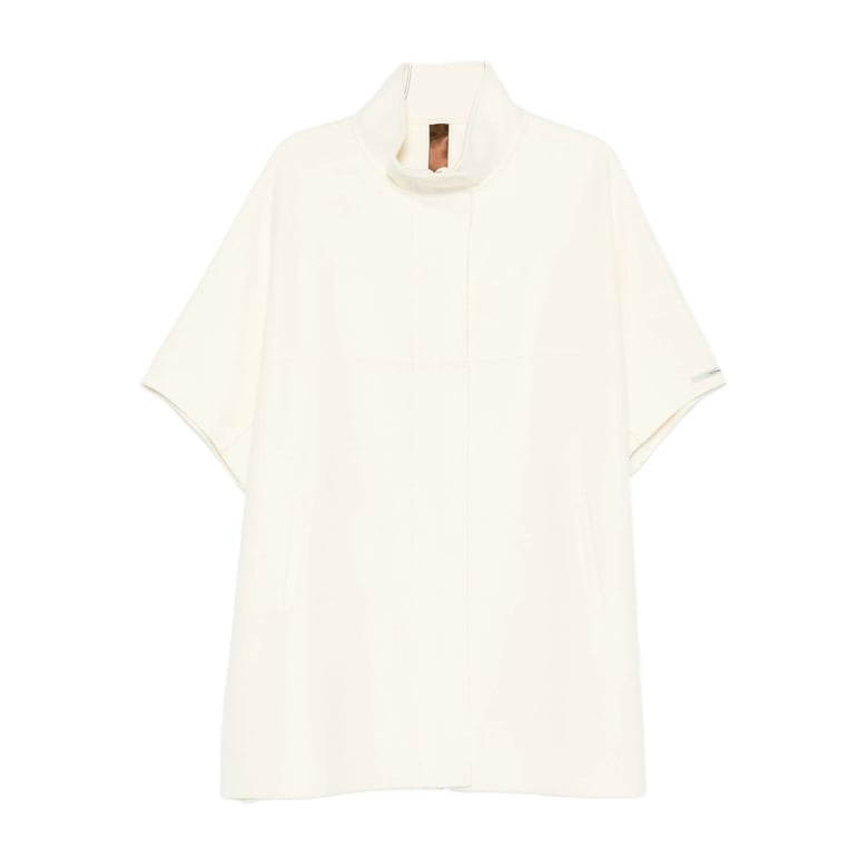 off-white high-neck coat by Selfnex