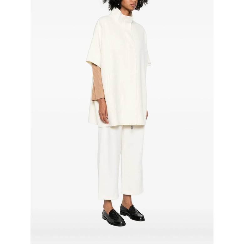 off-white high-neck coat by Selfnex