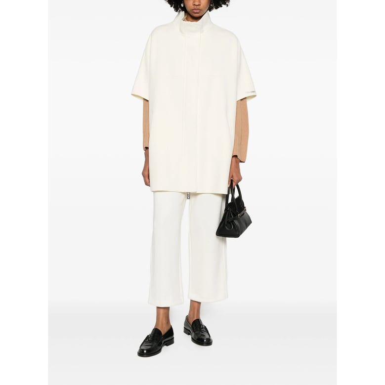 off-white high-neck coat by Selfnex