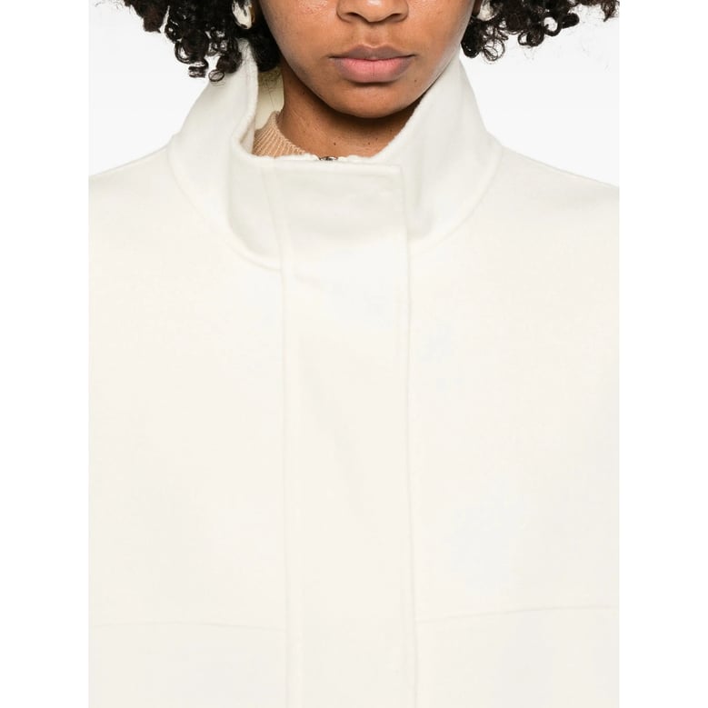 off-white high-neck coat by Selfnex