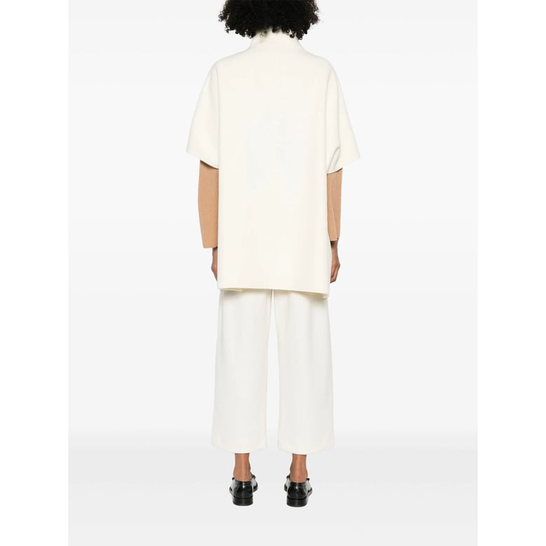 off-white high-neck coat by Selfnex