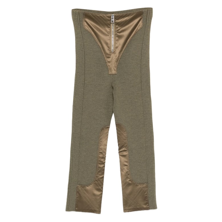 green panelled design trousers by Selfnex