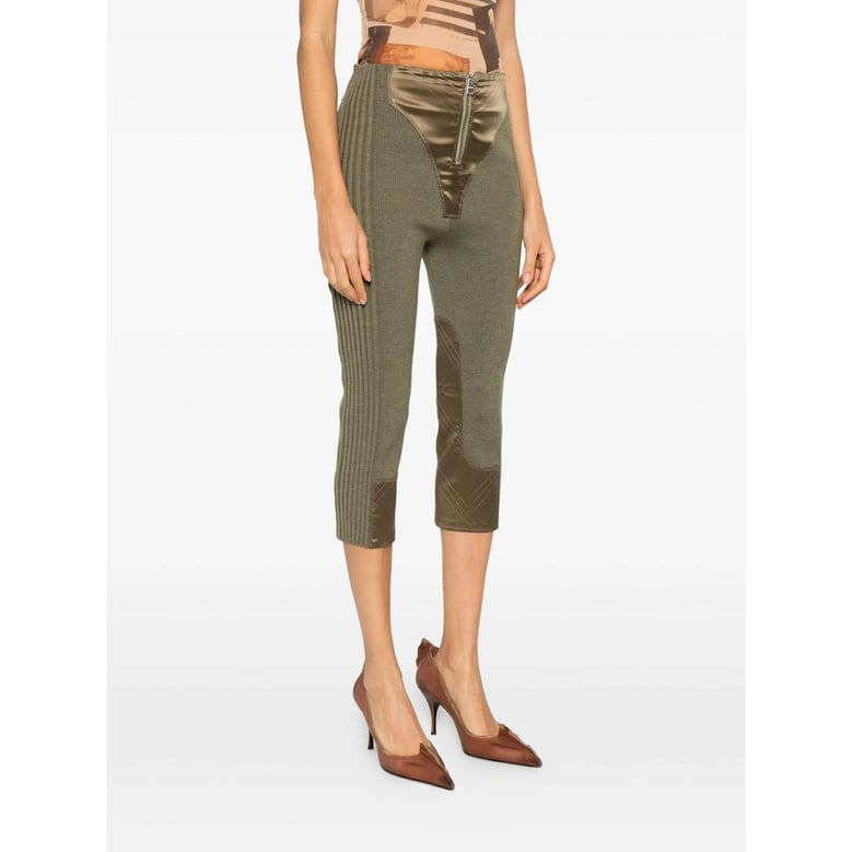green panelled design trousers by Selfnex