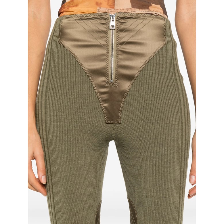 green panelled design trousers by Selfnex