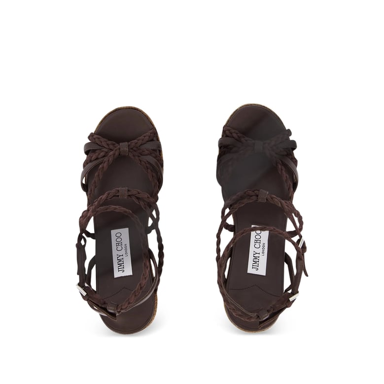 wedge sandals nyra brown by Selfnex