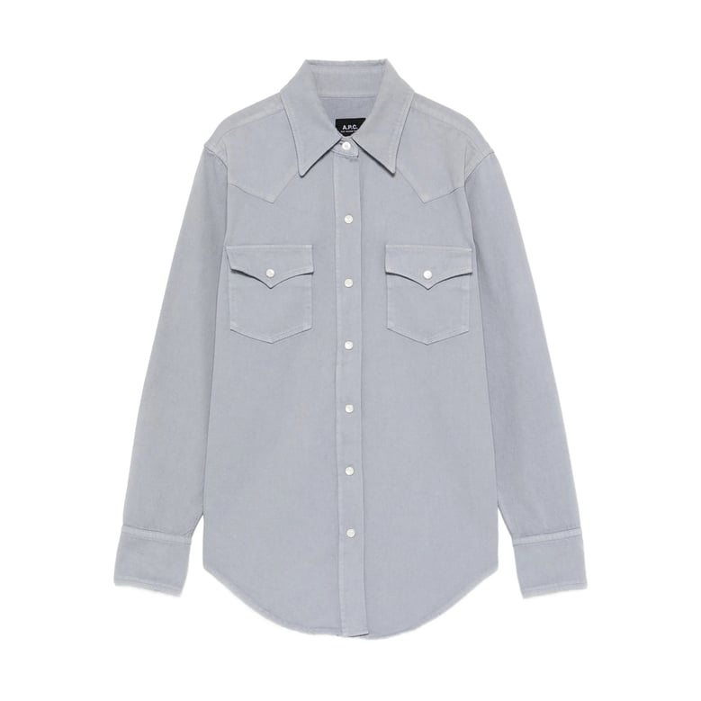 light grey western style shirt by Selfnex