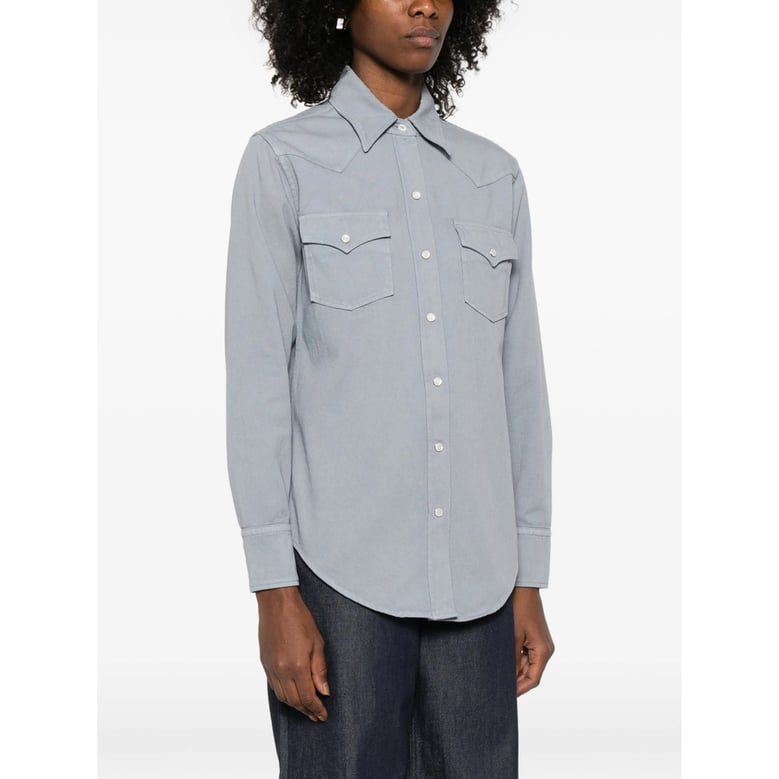 light grey western style shirt by Selfnex