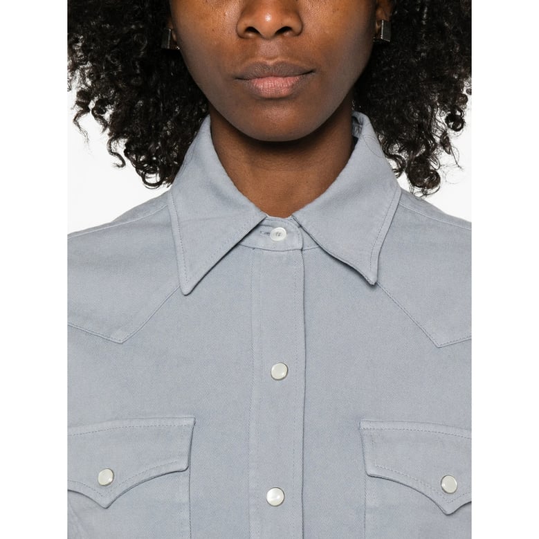 light grey western style shirt by Selfnex