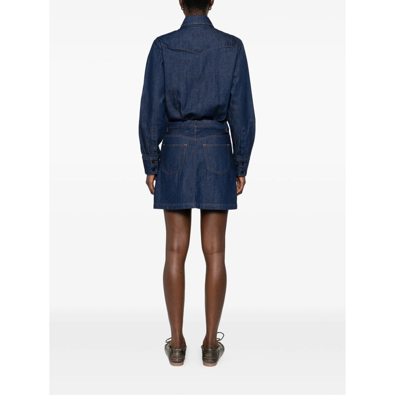 dress with flap pockets and button fastening by Selfnex