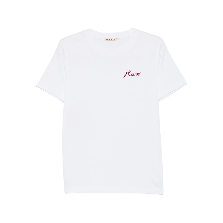 white logo t-shirt by Selfnex