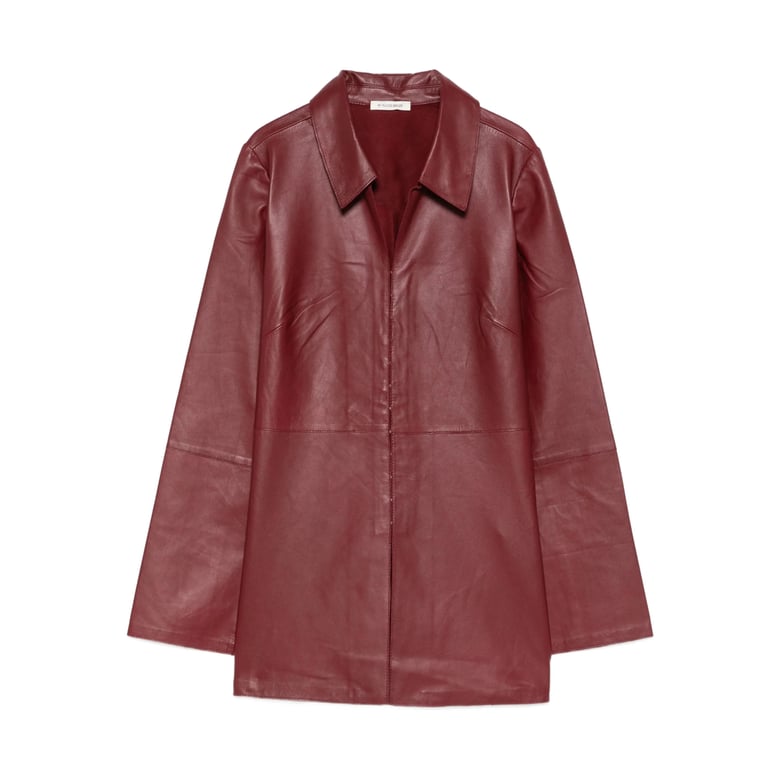 dark red collared top by Selfnex