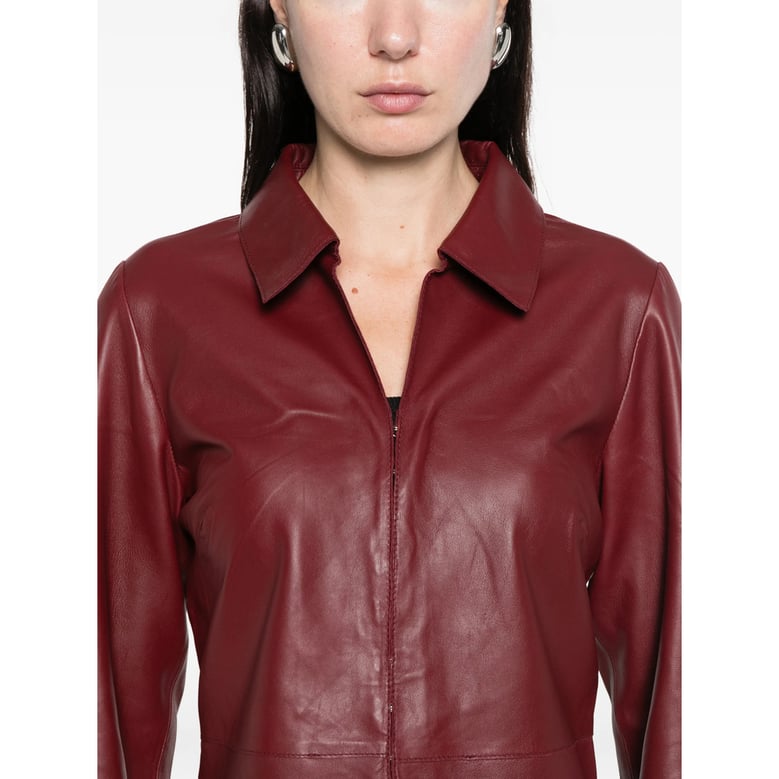 dark red collared top by Selfnex