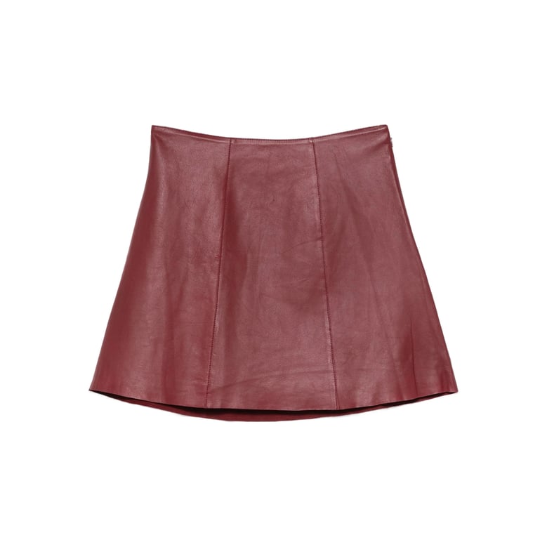 leather skirt with panelled design by Selfnex