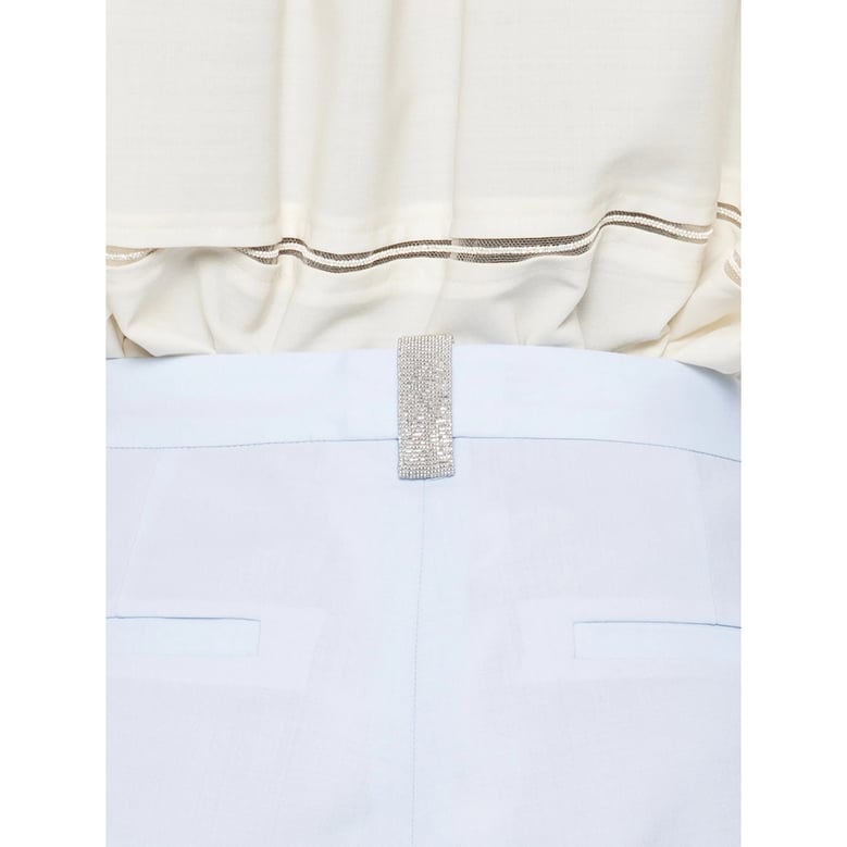 concealed fastening straight leg trousers by Selfnex