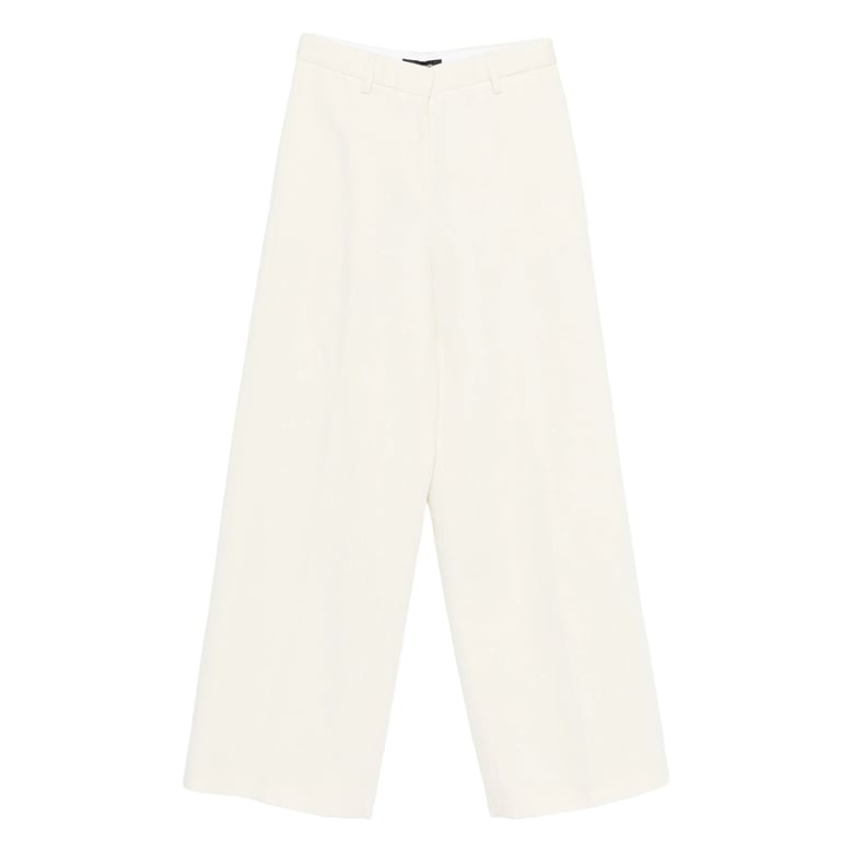light cream wide leg trousers by Selfnex