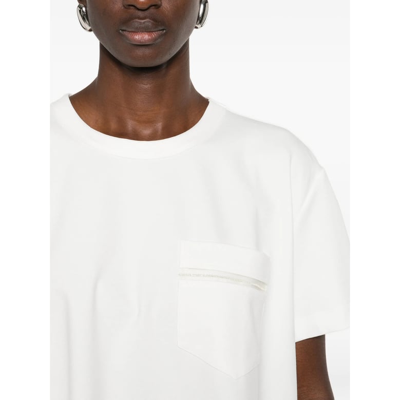 white dress with chest pocket by Selfnex