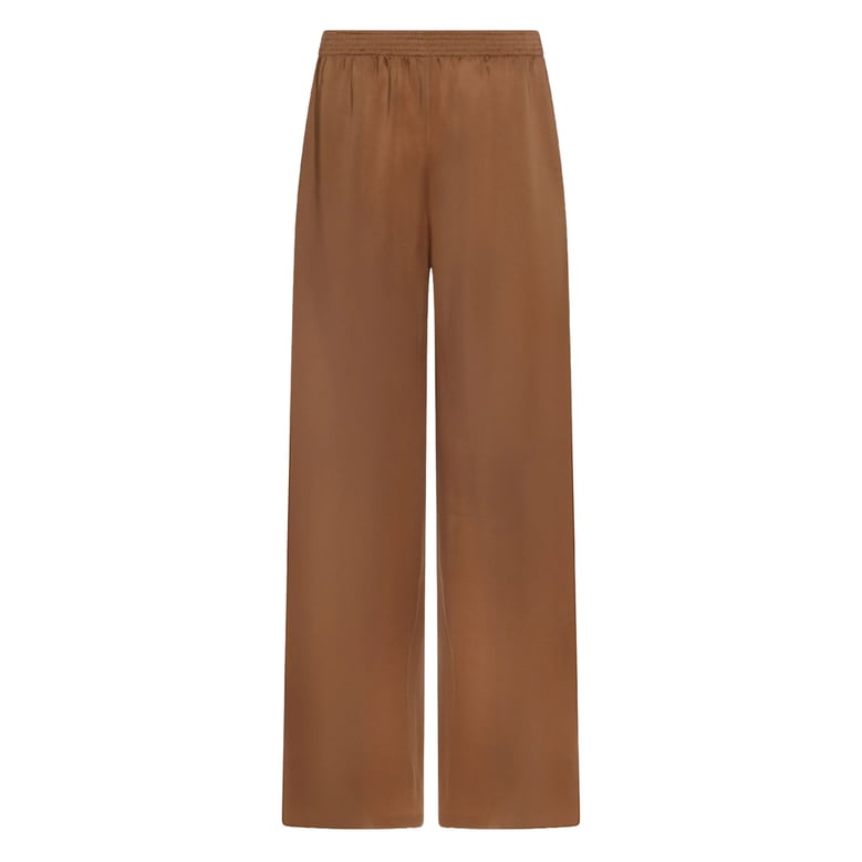 light brown wide leg trousers by Selfnex
