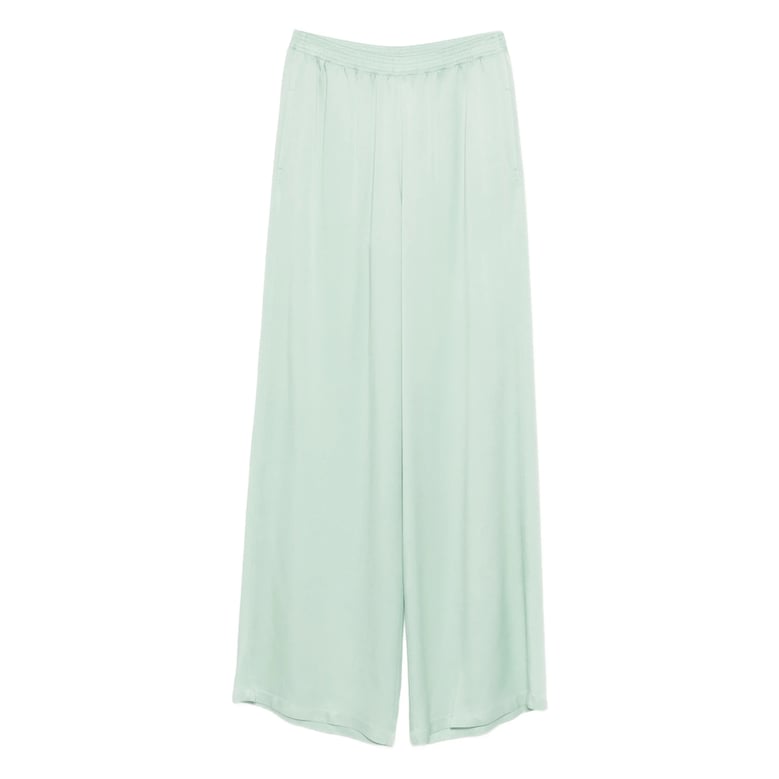 wide leg trousers with elasticated waistband by Selfnex