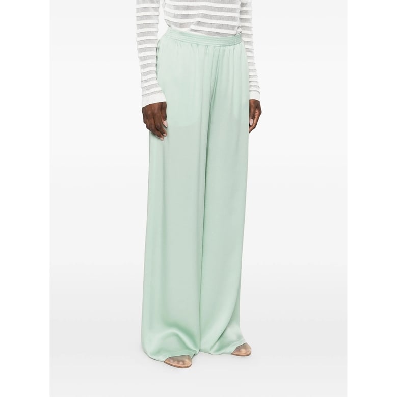 wide leg trousers with elasticated waistband by Selfnex