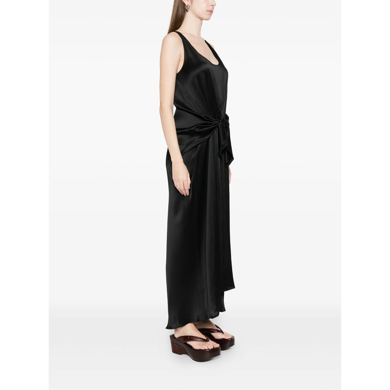 dress with gathered-tie detail by Selfnex